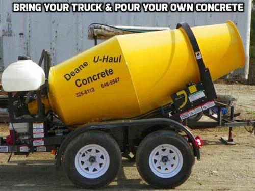 Bring Your Truck and Pour Your Own Concrete